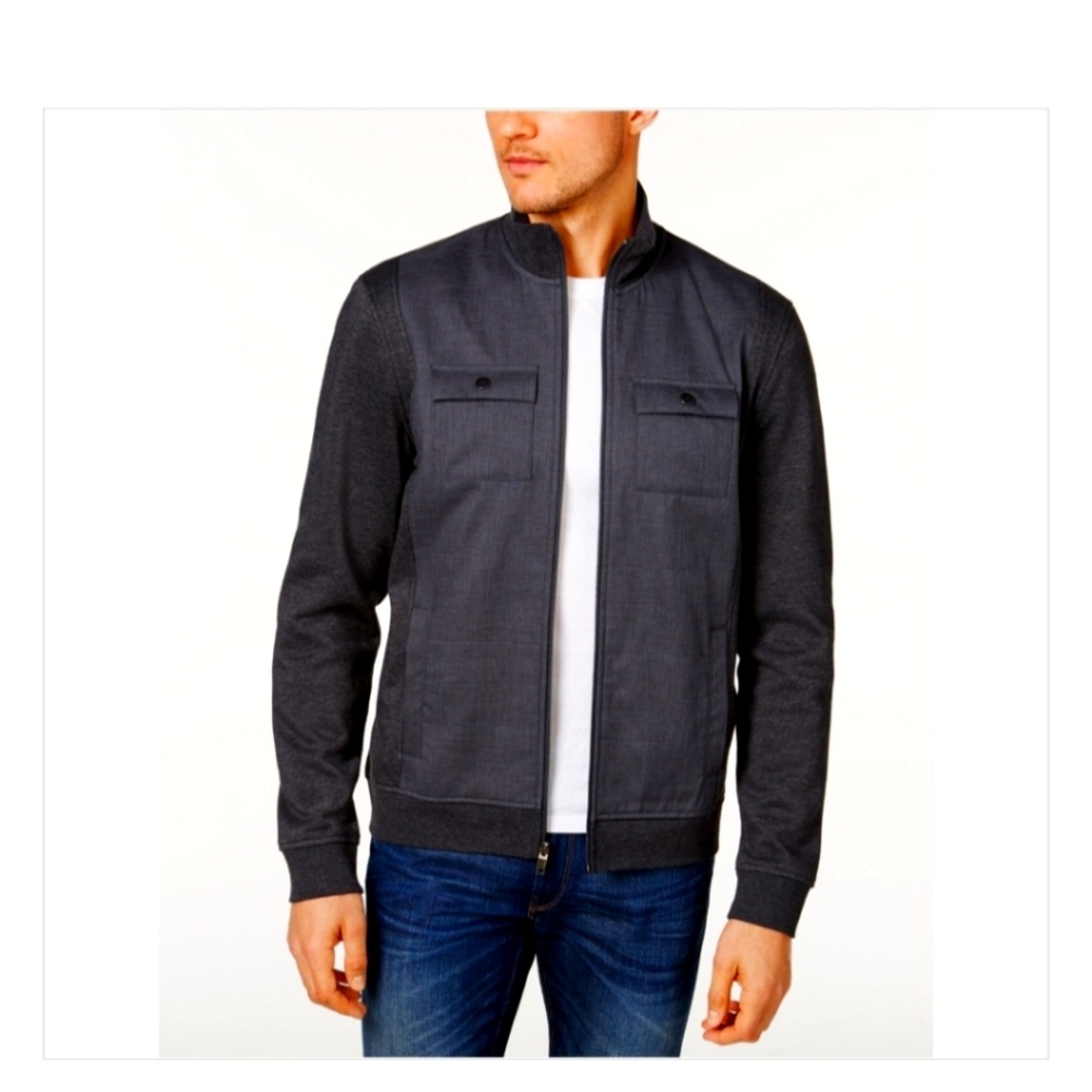 Alfani Reyes Mixed-Media Jacket